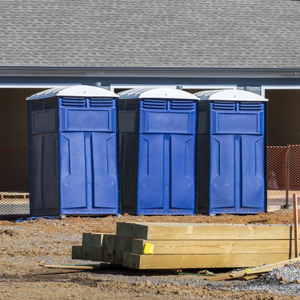 how can i report damages or issues with the portable restrooms during my rental period in Emma